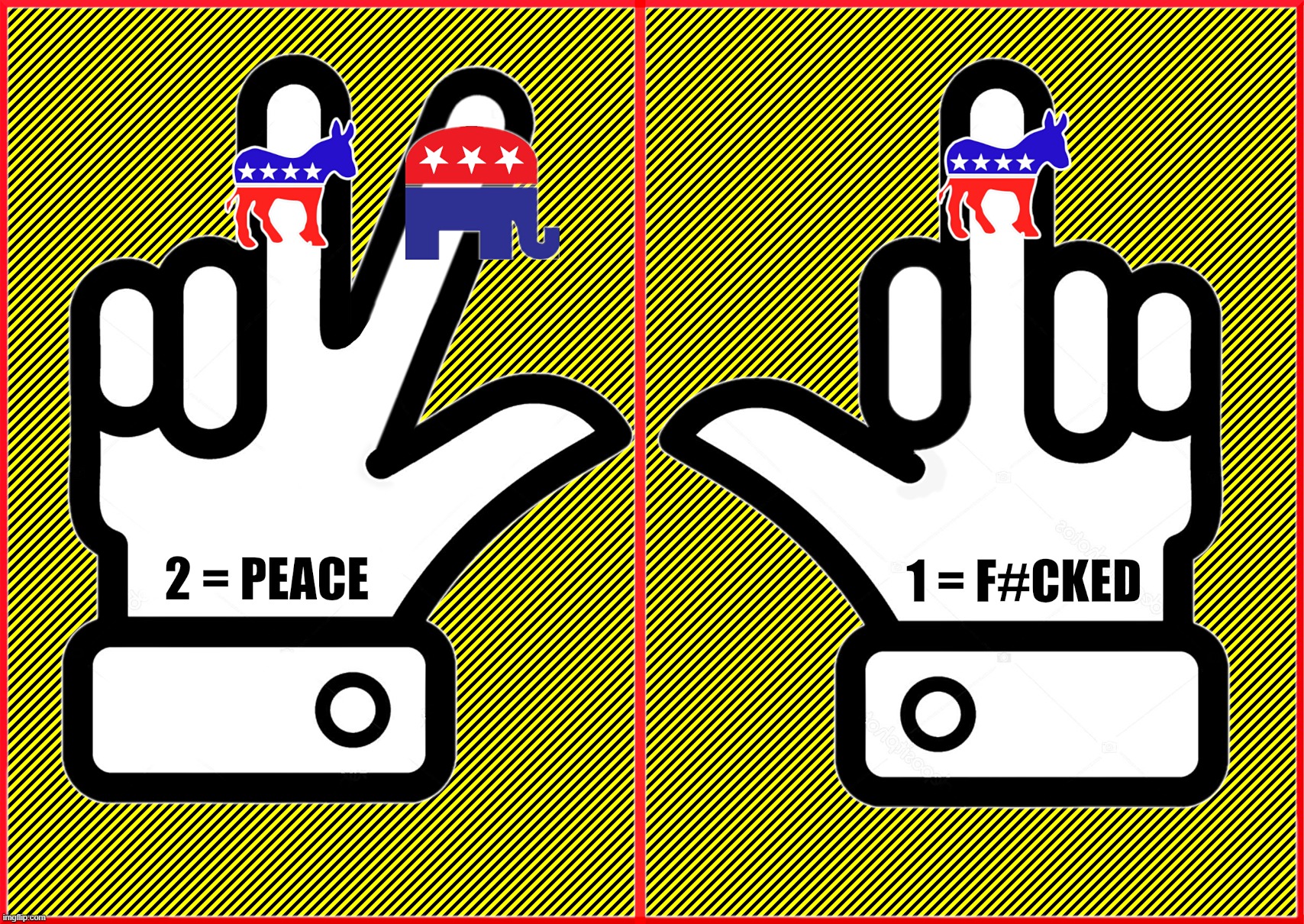 BALANCE = CHECKED | image tagged in democrats,republicans,balance,monopoly,peace,screwed | made w/ Imgflip meme maker