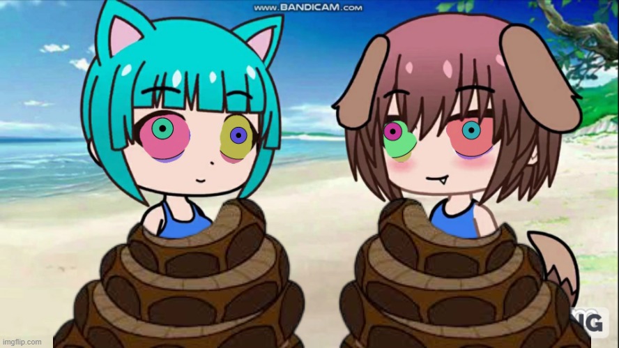 Gumball and Wan-chan hypnotized | image tagged in gumball and wan-chan hypnotized from kaa | made w/ Imgflip meme maker