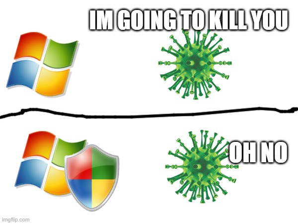 How UAC works as a whole | IM GOING TO KILL YOU; OH NO | image tagged in windows 7 | made w/ Imgflip meme maker