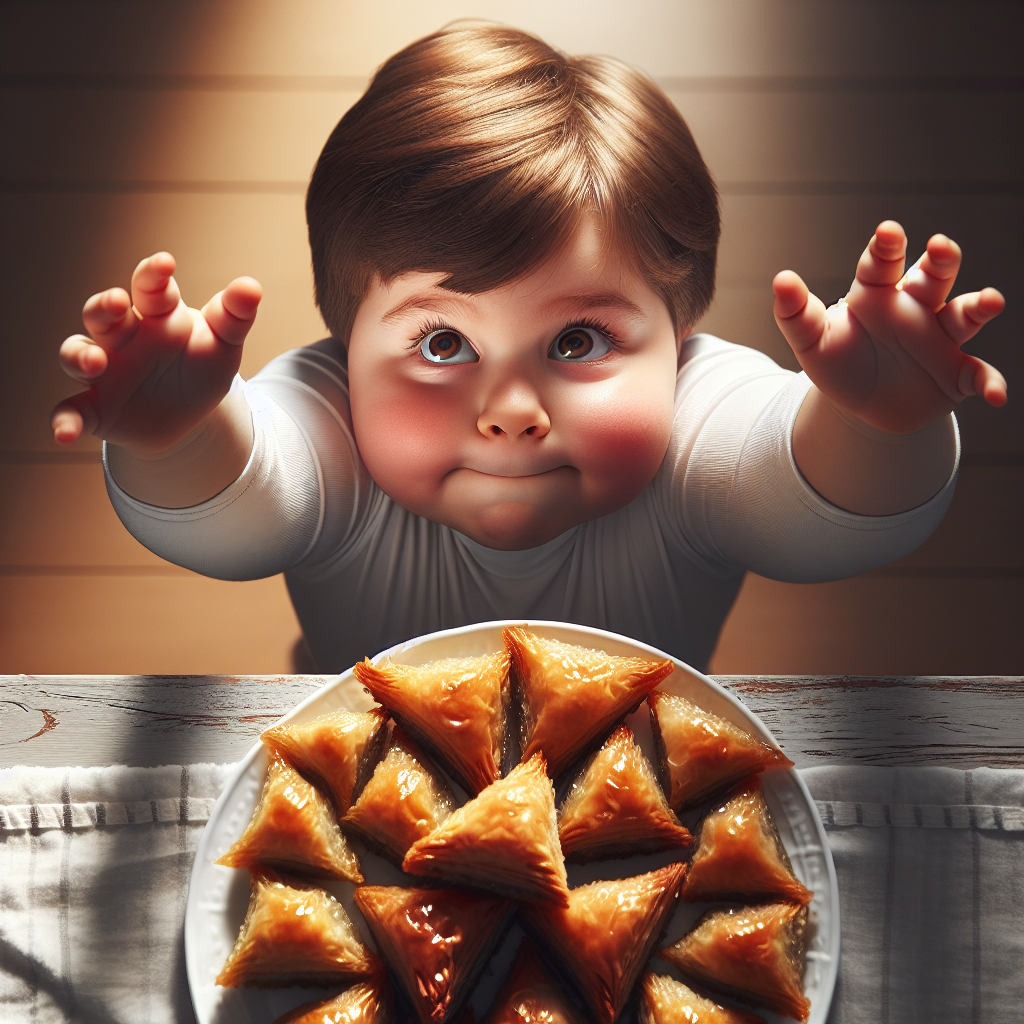 fat boy tries to reach baklava Blank Meme Template