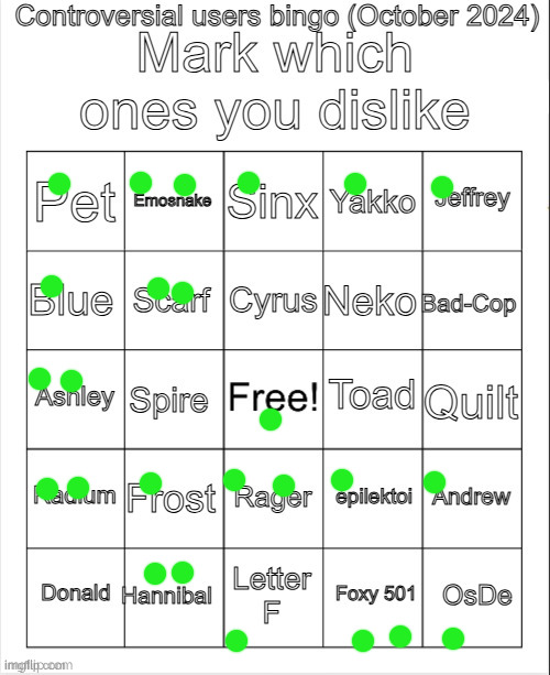 im so happy i made it on this one | image tagged in controversial users bingo october 2024 by neko | made w/ Imgflip meme maker