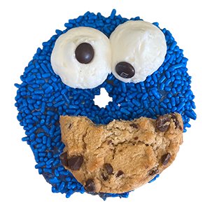 Cookie Monster: WAIT IS THAT A DONUT OF ME? Blank Meme Template