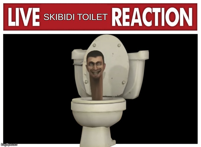 Live Skibidi toilet reaction | image tagged in live skibidi toilet reaction | made w/ Imgflip meme maker