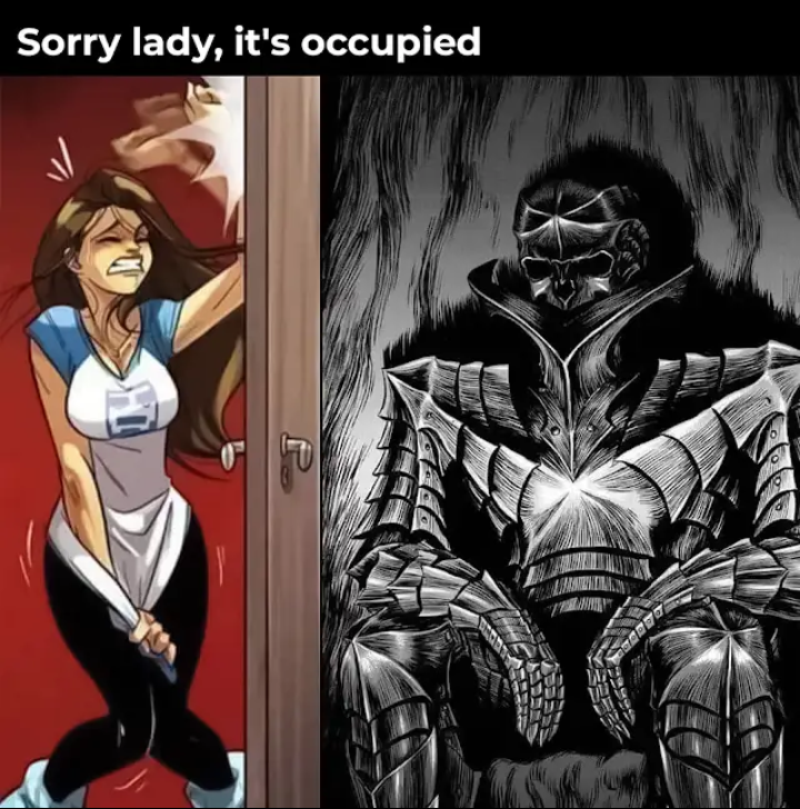 High Quality It's occupied Blank Meme Template