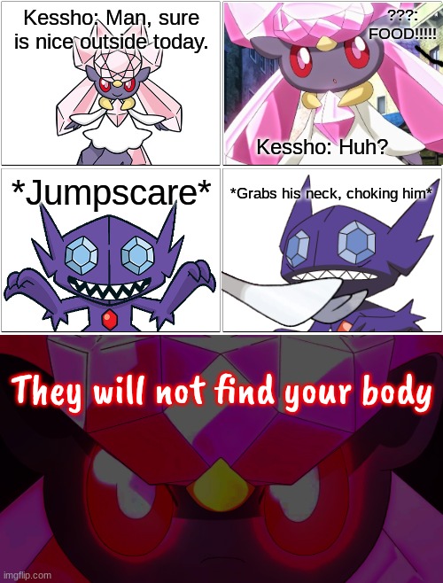 Kessho's message to a random sableye.mp3 | image tagged in comic | made w/ Imgflip meme maker