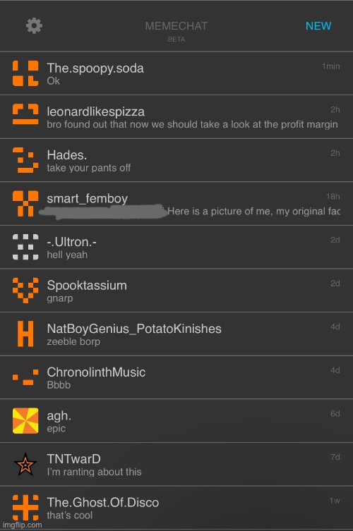 recent memechats reveal (repost because I made a fucky wucky) | made w/ Imgflip meme maker