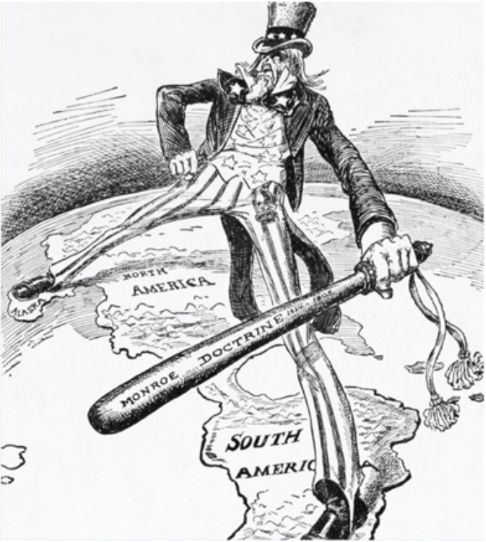 High Quality Uncle Sam with the Monroe Doctrine bat Blank Meme Template