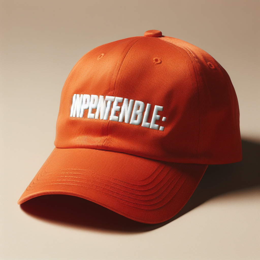 High Quality MAGA Hat in orange Blank Meme Template