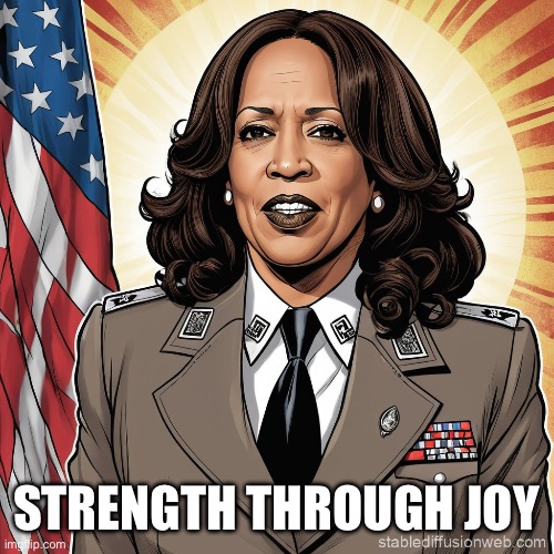 Kamala Strength through Joy | STRENGTH THROUGH JOY | image tagged in kamala strength through joy | made w/ Imgflip meme maker