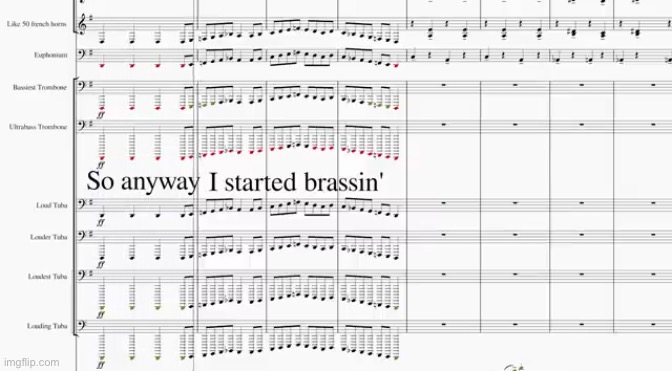 So anyway i started brassin’ | made w/ Imgflip meme maker