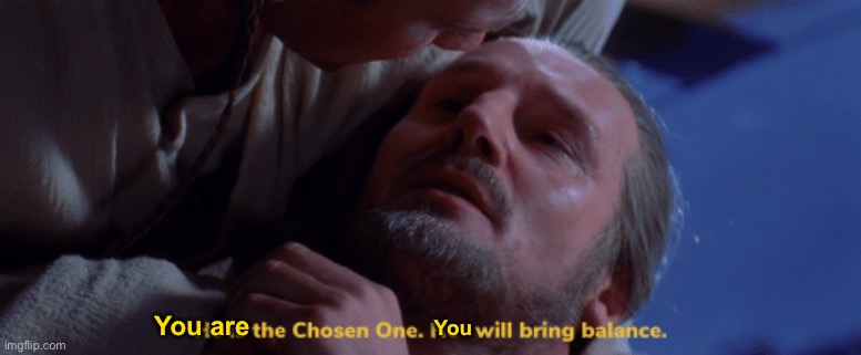 he is the chosen one | You are You | image tagged in he is the chosen one | made w/ Imgflip meme maker