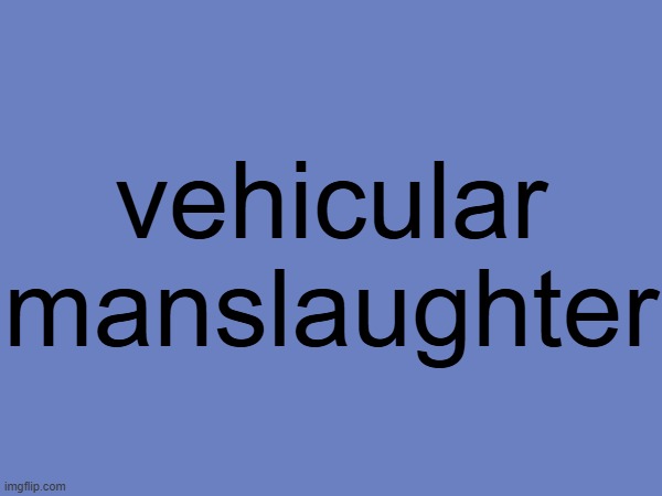 vehicular manslaughter | made w/ Imgflip meme maker