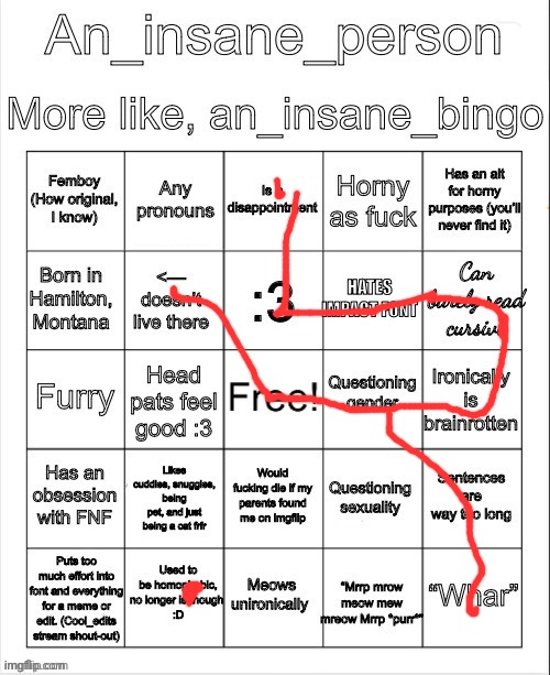 image tagged in an_insane_bingo slight update | made w/ Imgflip meme maker