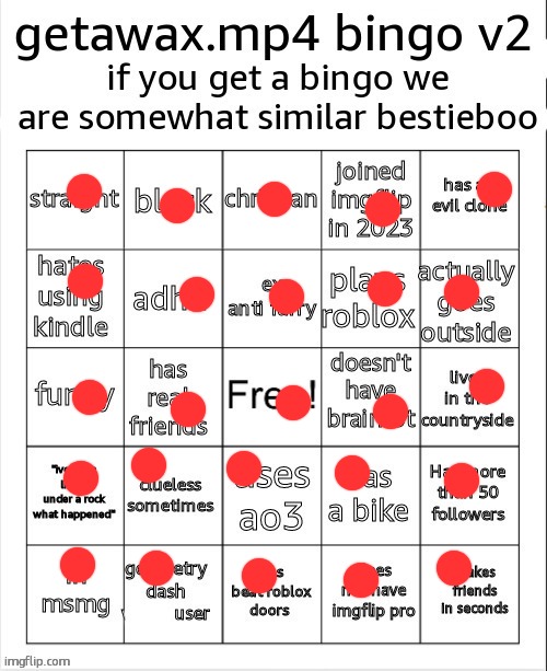 getawax bingo v2.5.txt | image tagged in getawax bingo v2 5 txt | made w/ Imgflip meme maker