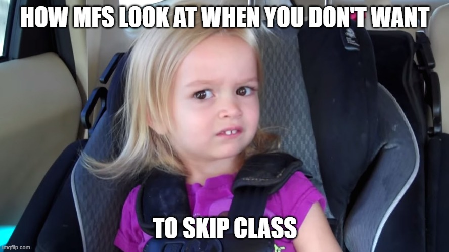 0.4 GPA Activity | HOW MFS LOOK AT WHEN YOU DON'T WANT; TO SKIP CLASS | image tagged in sideeye | made w/ Imgflip meme maker