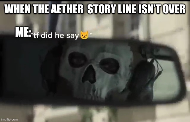 Cod | WHEN THE AETHER  STORY LINE ISN’T OVER; ME: | image tagged in ghost | made w/ Imgflip meme maker