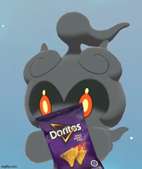 snacking | image tagged in marshadow doritos | made w/ Imgflip meme maker