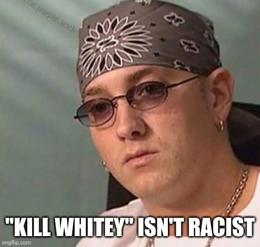 Eminem | "KILL WHITEY" ISN'T RACIST | image tagged in eminem | made w/ Imgflip meme maker