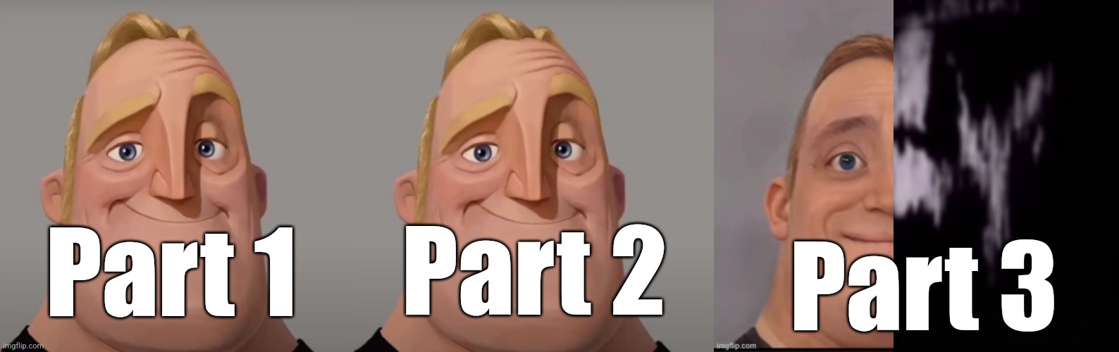 What does this describe | Part 3; Part 2; Part 1 | image tagged in canny to second story uncanny,mr incredible canny phase 1 5 | made w/ Imgflip meme maker