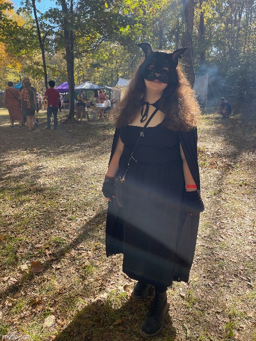 I went to a Ren Faire last weekend, can’t see it well but I’ve got a tail and paws too. | made w/ Imgflip meme maker