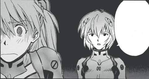 Asuka nervous while Rei talks Blank Meme Template