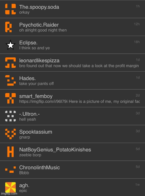 recent memechats reveal | made w/ Imgflip meme maker