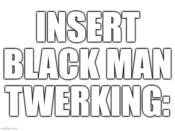 INSERT BLACK MAN TWERKING: | made w/ Imgflip meme maker