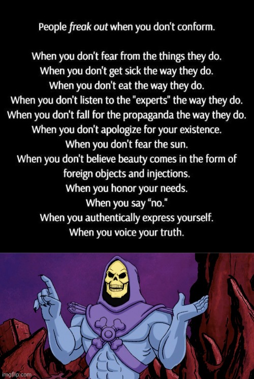 People freak out when | image tagged in skeletor until we meet again,freak out | made w/ Imgflip meme maker