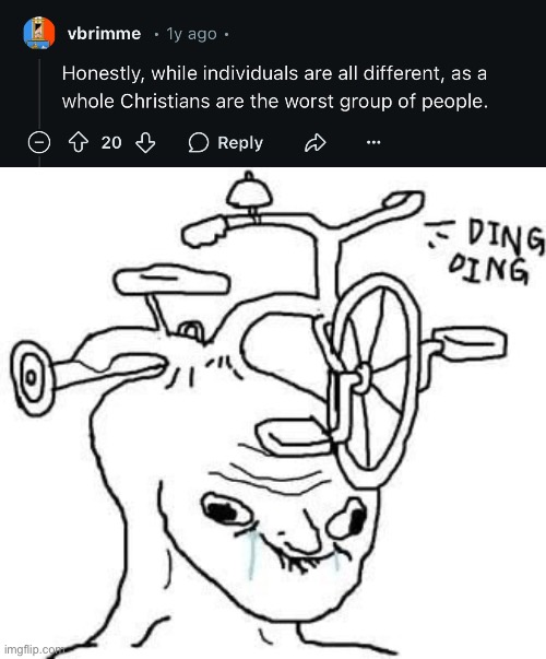 As an agnostic this is just bullshit Reddit atheist cope | image tagged in wojak | made w/ Imgflip meme maker