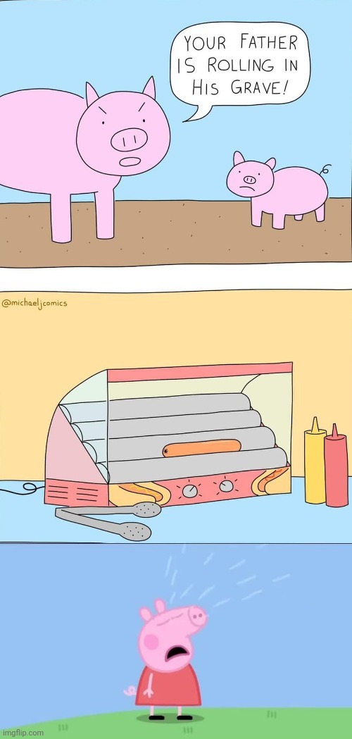 Hot dog, yummers | image tagged in hot dog,hot dogs,peppa pig,pigs,comics,comics/cartoons | made w/ Imgflip meme maker