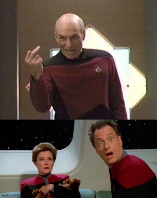 picard_and_q Blank Meme Template