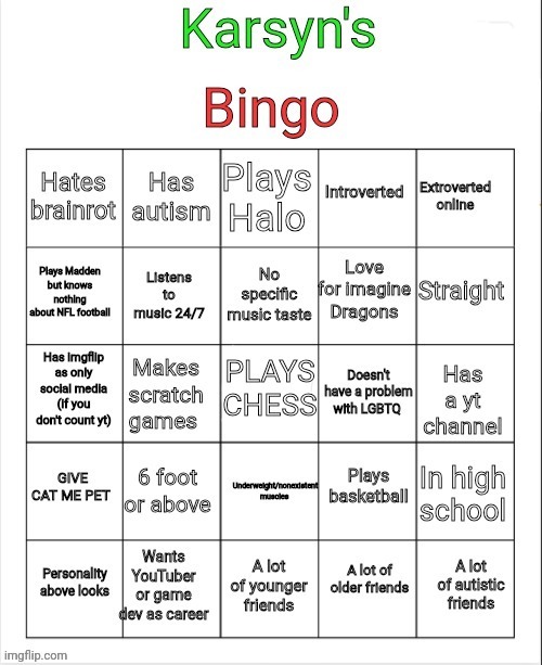 My bingo | image tagged in karsyn's bingo | made w/ Imgflip meme maker