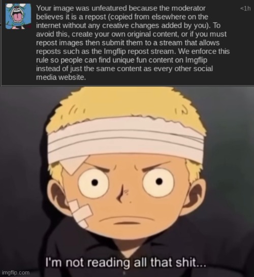 image tagged in i m not reading all that shit | made w/ Imgflip meme maker