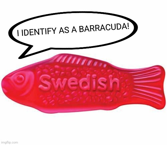 I IDENTIFY AS A BARRACUDA! | made w/ Imgflip meme maker