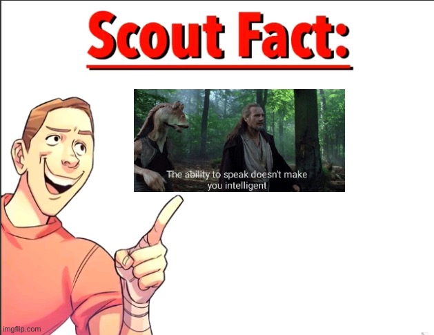 Scout Fact | image tagged in scout fact | made w/ Imgflip meme maker