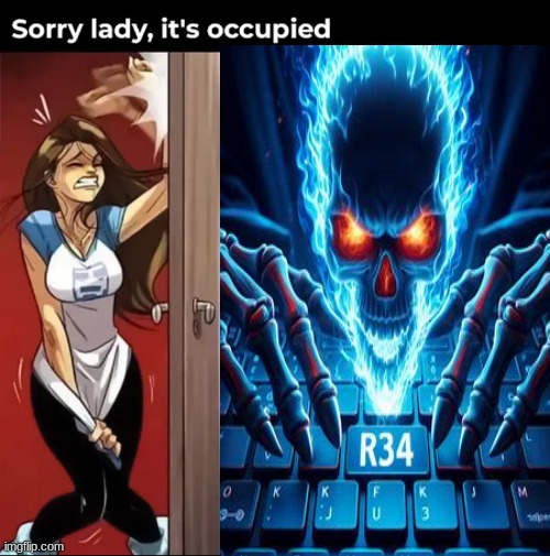 It's occupied | image tagged in it's occupied | made w/ Imgflip meme maker