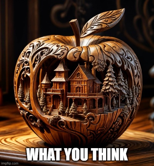 AI Apple | WHAT YOU THINK | image tagged in apple,ai,artwork,apples | made w/ Imgflip meme maker