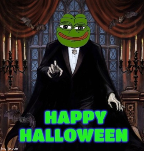 Halloween meme | image tagged in pepe the frog | made w/ Imgflip meme maker