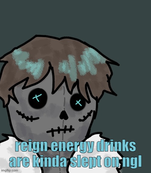 OsDe plush (thanks Disco) | reign energy drinks are kinda slept on ngl | image tagged in osde plush thanks disco | made w/ Imgflip meme maker