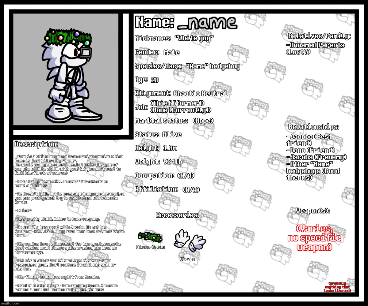 And finally, here's _name info.! | image tagged in original character | made w/ Imgflip meme maker