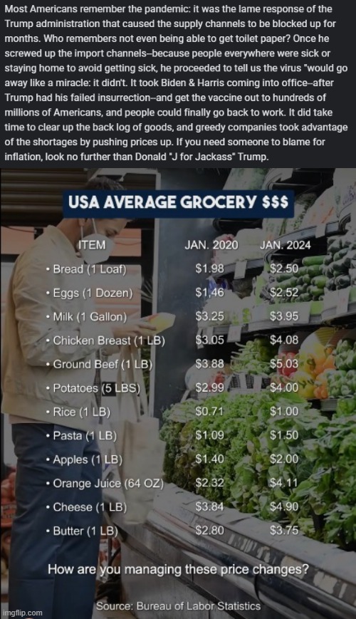 Blame Trump for Inflation | image tagged in trump is a moron,inflation,pandemic,supply lines,traitor trump | made w/ Imgflip meme maker