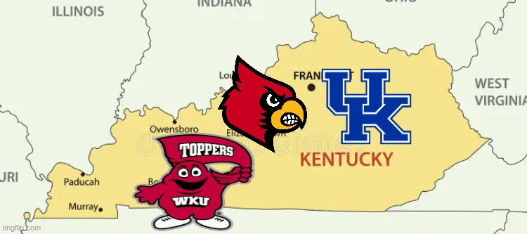 Kentucky's Big 3 meme | image tagged in memes,funny memes,kentucky,hahaha,college football,sports | made w/ Imgflip meme maker