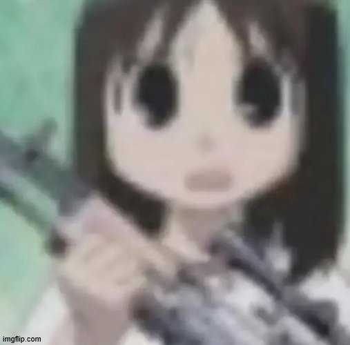 osaka gun | image tagged in osaka gun | made w/ Imgflip meme maker