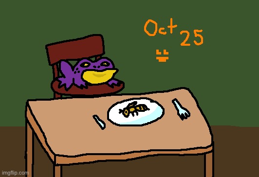 He is eating the wasp that caused me to fail to make this drawing | made w/ Imgflip meme maker
