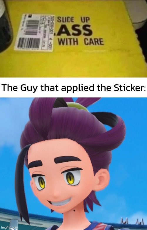 That Guy is surely the funny one. | The Guy that applied the Sticker: | image tagged in stickers,ass | made w/ Imgflip meme maker