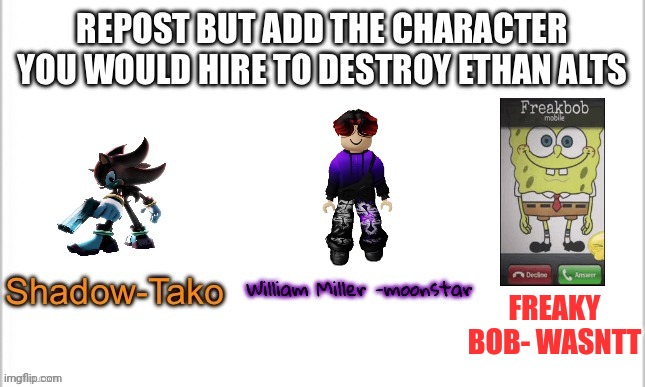 FREAKY BOB- WASNTT | made w/ Imgflip meme maker