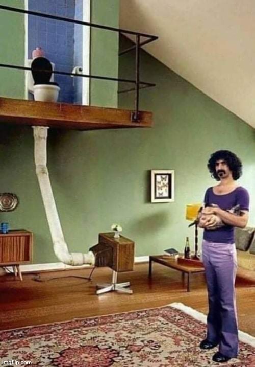 Frank Zappa toilet tv | image tagged in frank zappa toilet tv | made w/ Imgflip meme maker