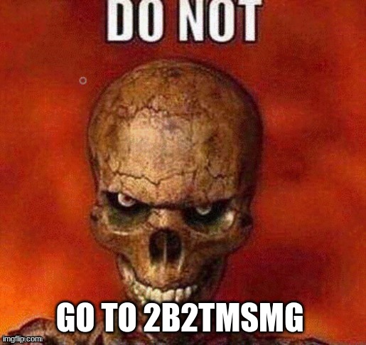 I want to unsee | GO TO 2B2TMSMG | image tagged in do not skeleton | made w/ Imgflip meme maker