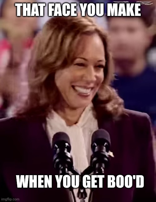 Kamala Harris Gets Boo'd at Houston Rally Promoted As Free Beyonce Concert By News | THAT FACE YOU MAKE; WHEN YOU GET BOO'D | image tagged in politics,democrats,news,lolz,dumb | made w/ Imgflip meme maker