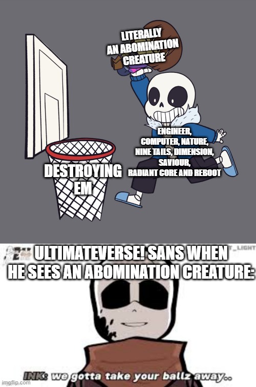 Ultimateverse! Sans going crazy lol - Imgflip